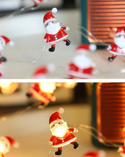 Frosty Miniature Santa Claus & Snowman Lights
