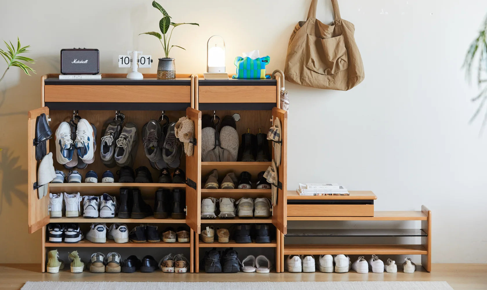 Coastal Slim Shoe Storage Cabinet