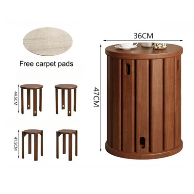 Sharman Wood Stool (Set of 4)