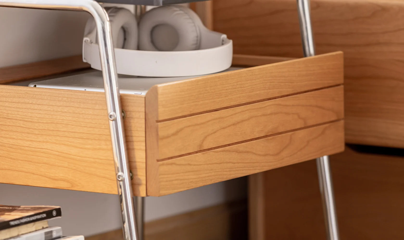Briar Compact Cherry Wood Nightstand