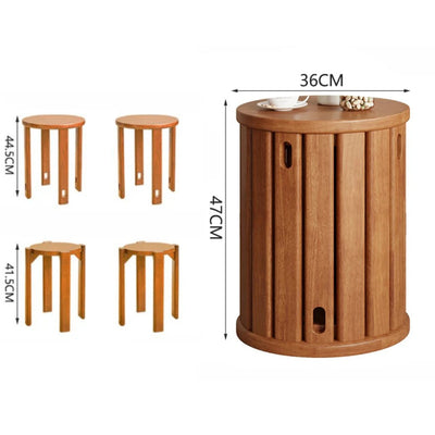 Sharman Wood Stool (Set of 4)
