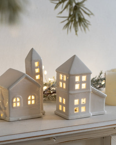 Hromeo Ceramic Christmas House Lamp