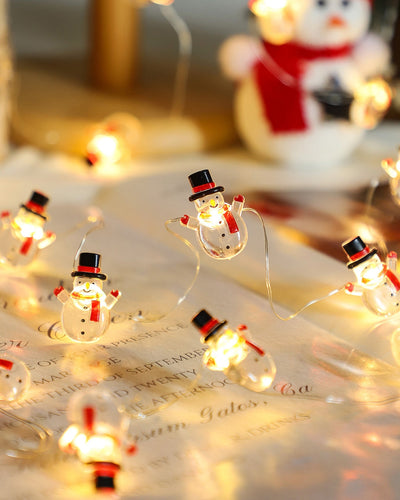 Frosty Miniature Santa Claus & Snowman Lights