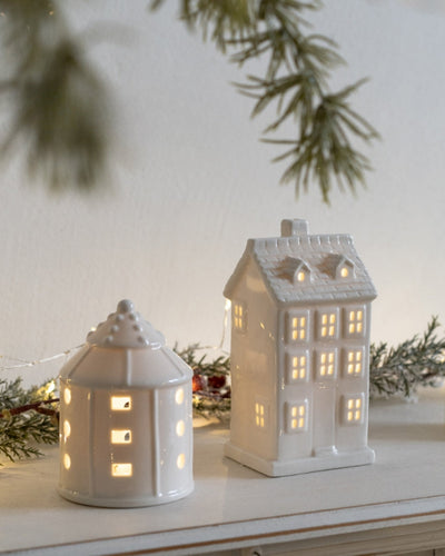 Hromeo Ceramic Christmas House Lamp