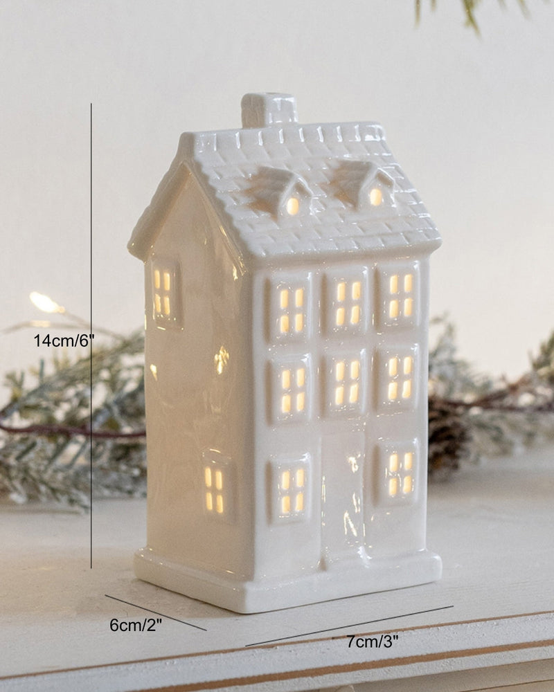 Hromeo Ceramic Christmas House Lamp