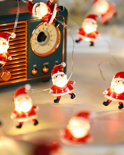 Frosty Miniature Santa Claus & Snowman Lights