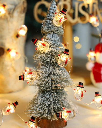 Frosty Miniature Santa Claus & Snowman Lights