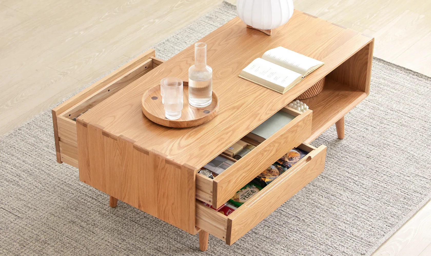 Orientale Nordica Oak Coffee Table