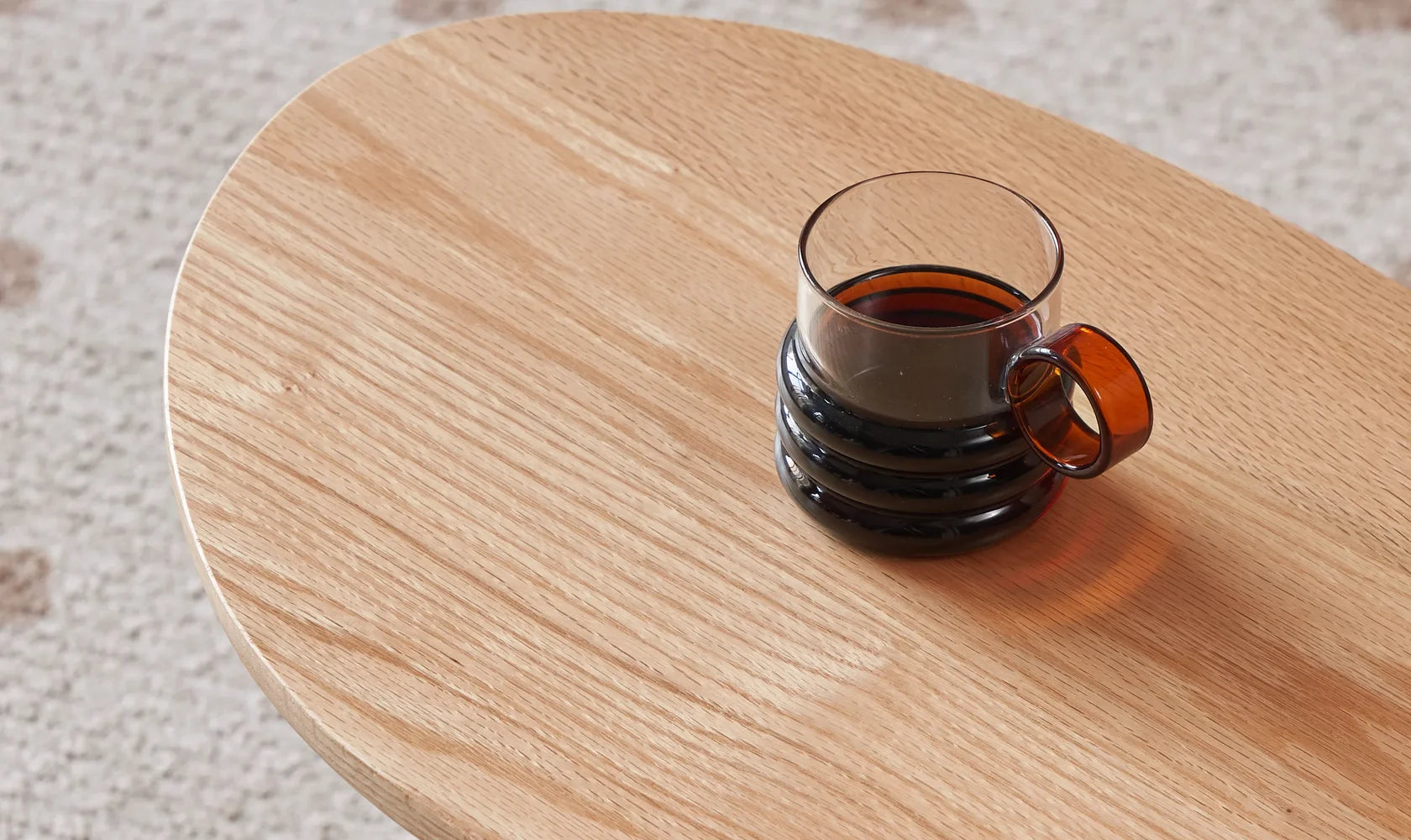 Kove Solid Oak Round Coffee Side Table
