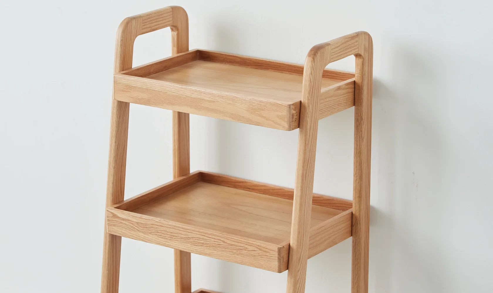 Orlen Solid Oak Open Shelf Storage Rack