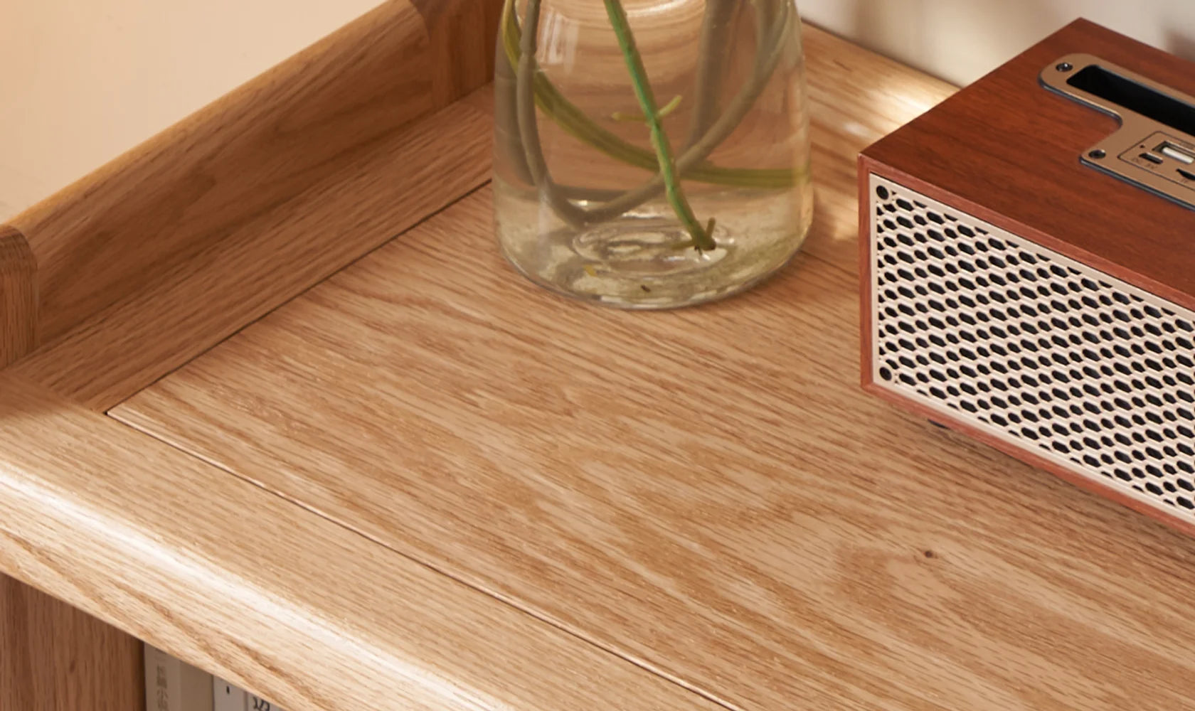 Vera Solid Wood Bookshelf Storage Cabinet