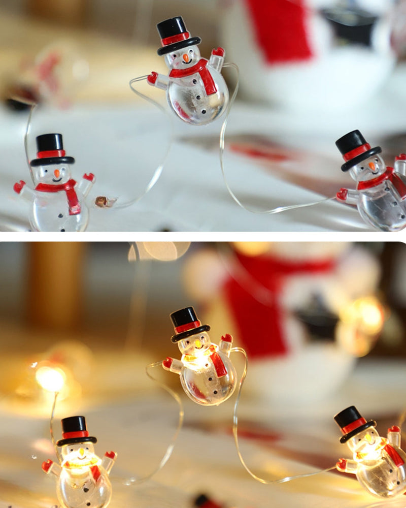 Frosty Miniature Santa Claus & Snowman Lights