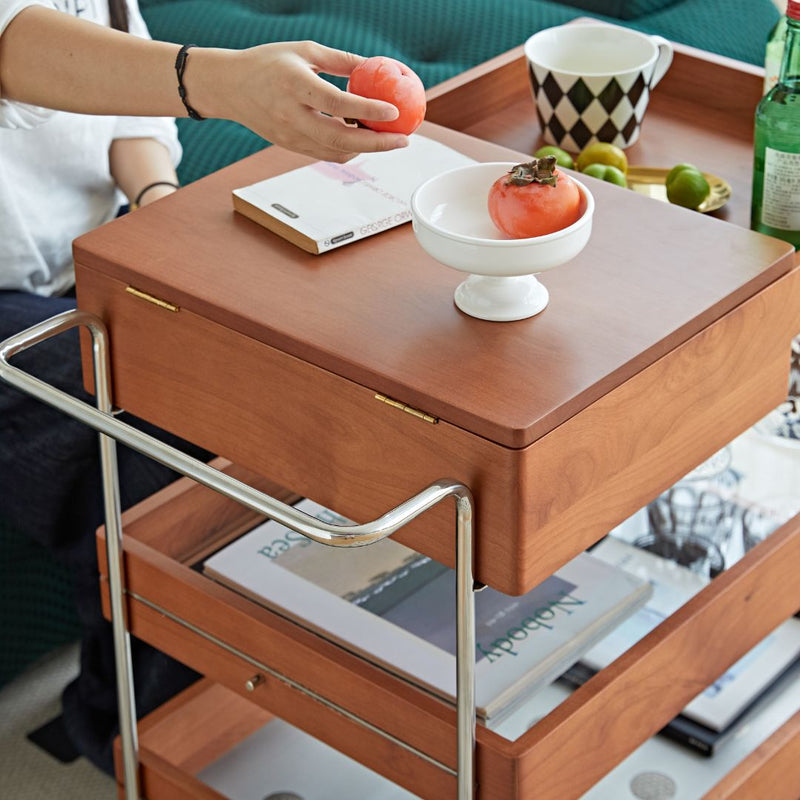 Abrams 3-Tier Bar Cart with Wheels