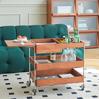 Abrams 3-Tier Bar Cart with Wheels