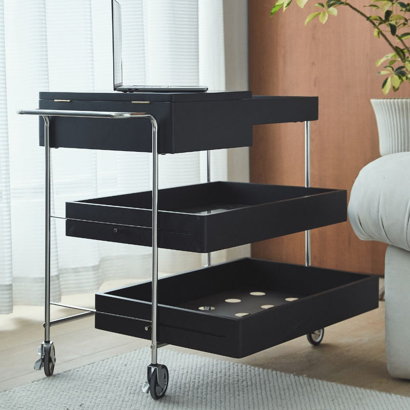 Abrams 3-Tier Bar Cart with Wheels