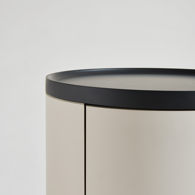 Ellie Cream Style Round Nightstand