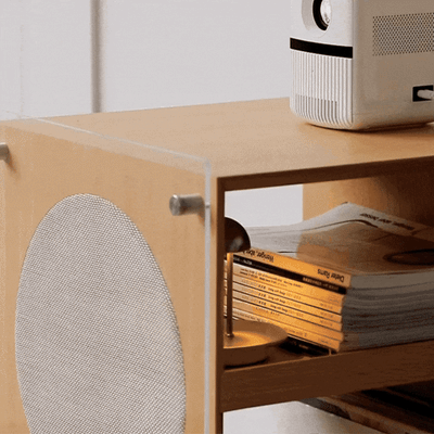 Erik Solid Wood Vinyl Record Table main 02