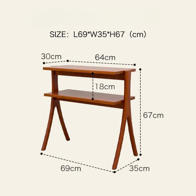 Fadzai X-Leg Solid Wood Side Table