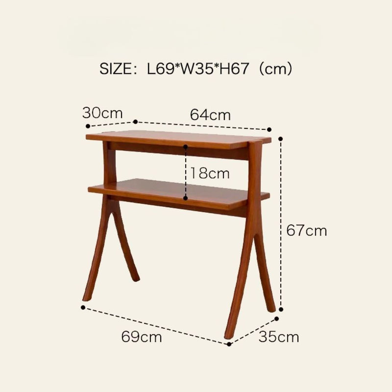 Fadzai X-Leg Solid Wood Side Table