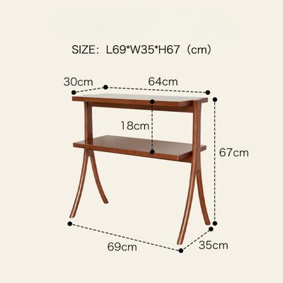 Fadzai X-Leg Solid Wood Side Table
