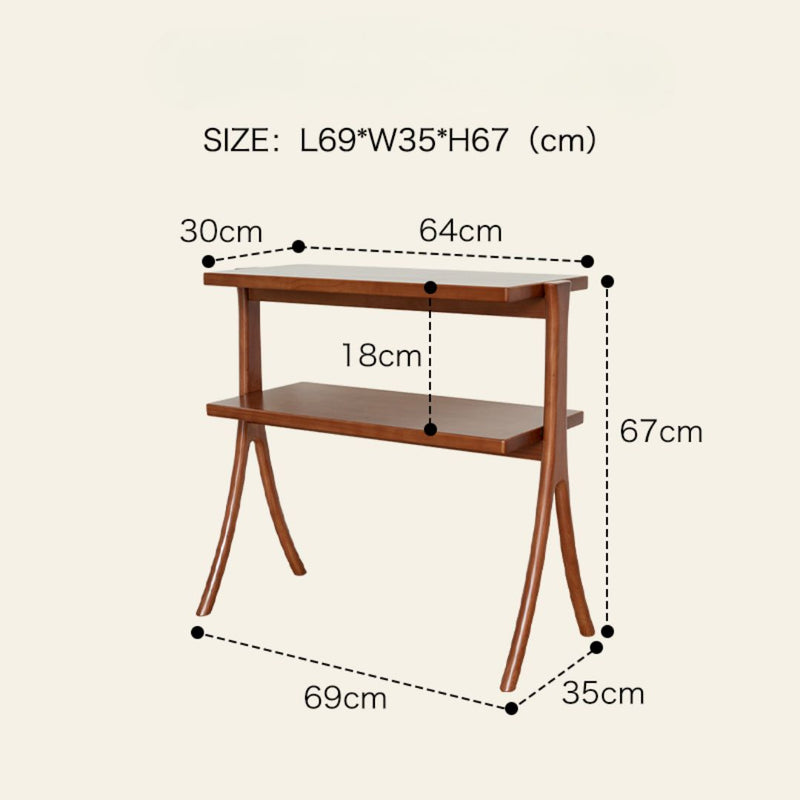 Fadzai X-Leg Solid Wood Side Table