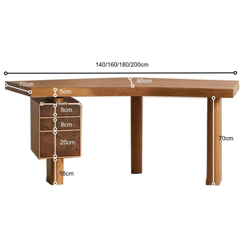 Liam Modern Solid Wood Work Desk