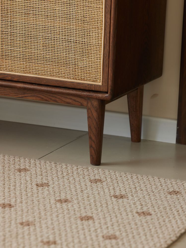 Versa Rattan-Weave Door Shoe Storage Cabinet