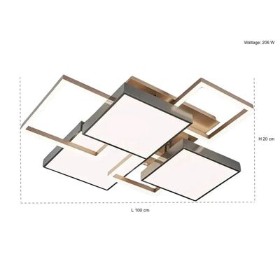 Yara Modern Square Ceiling Light