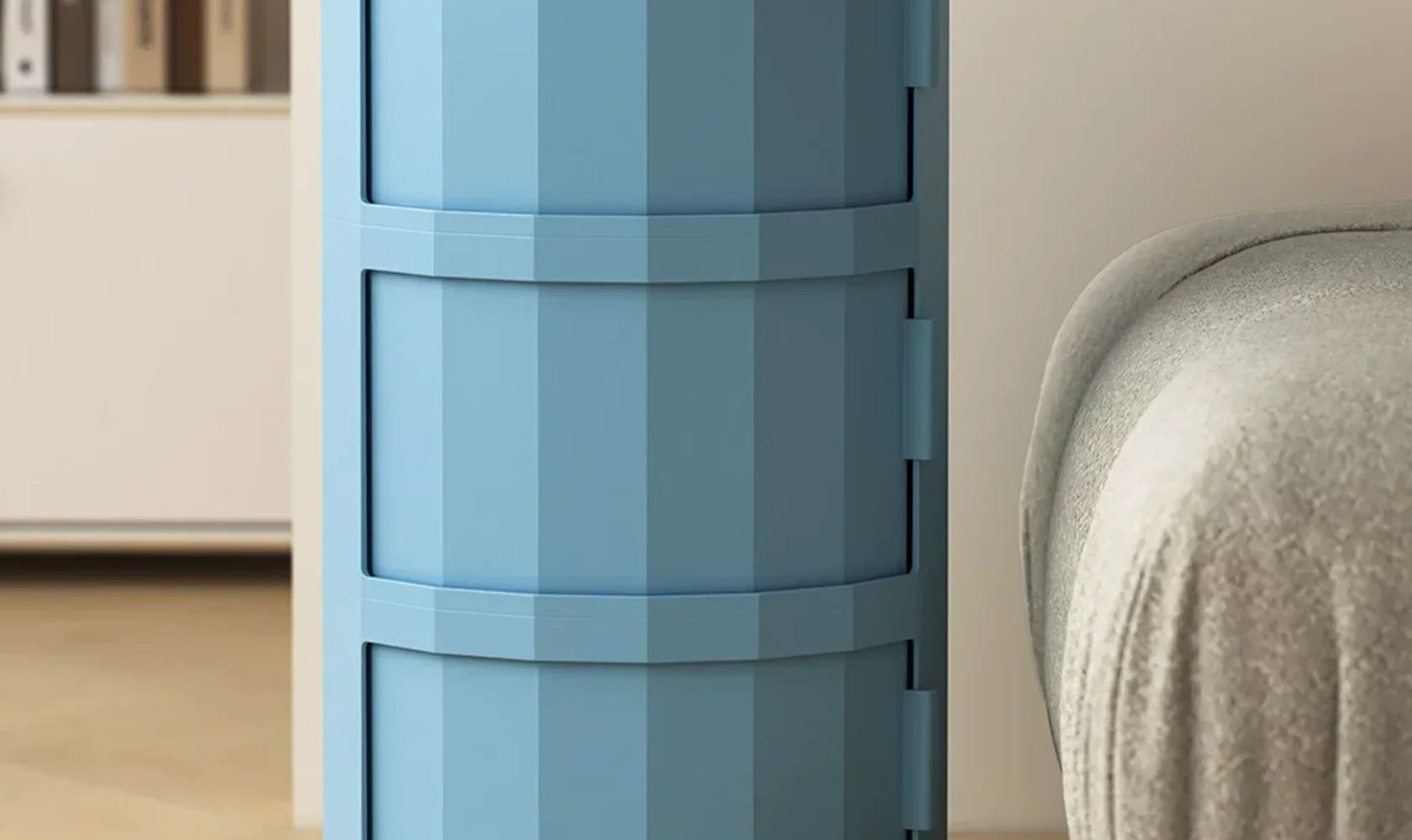 Velune Round Nordic Nightstand Cabinet