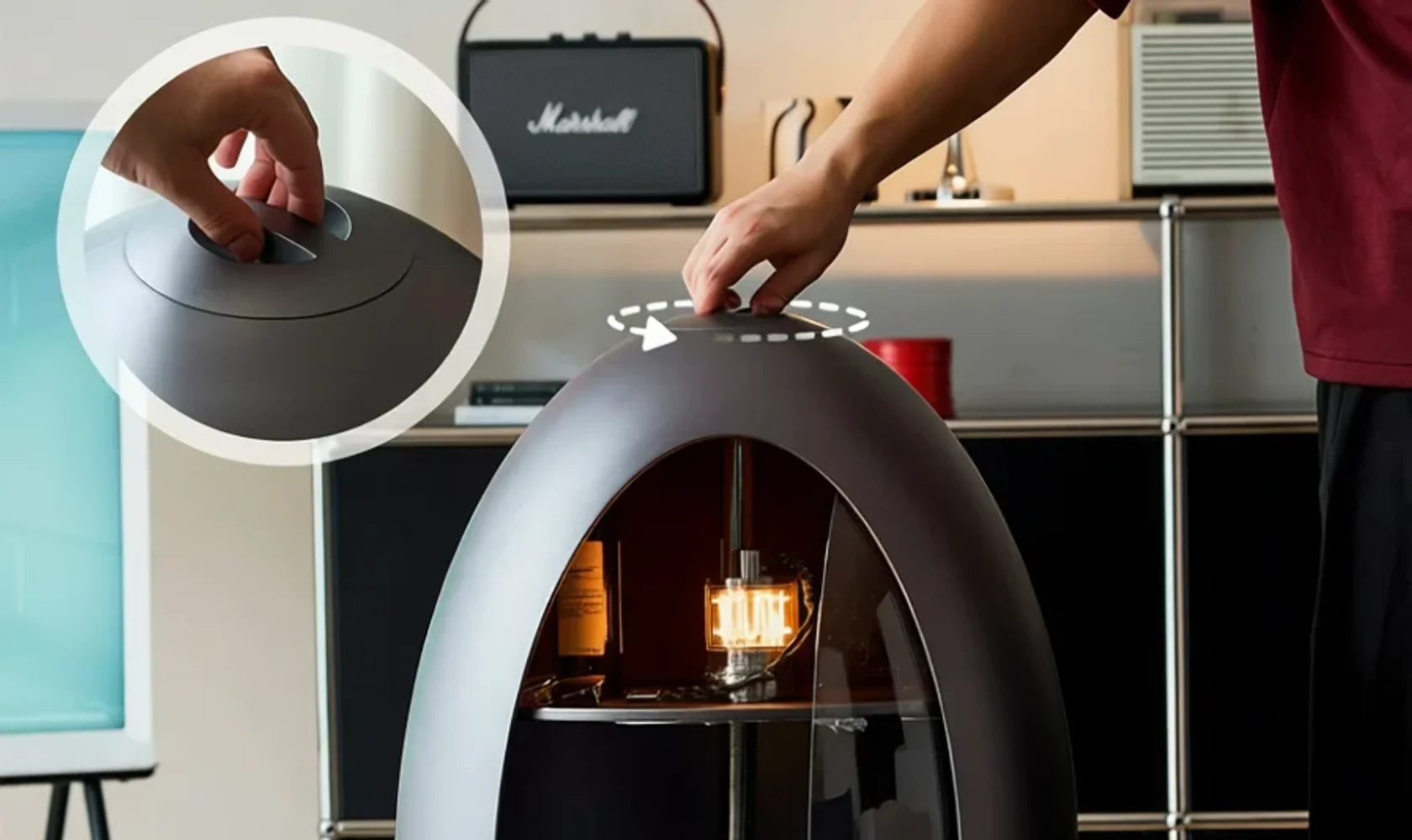 Quintra Bauhaus Rocket Side Cabinet