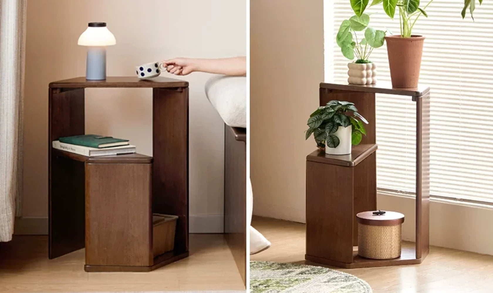 Orvyn Solid Wood Corner Shelf