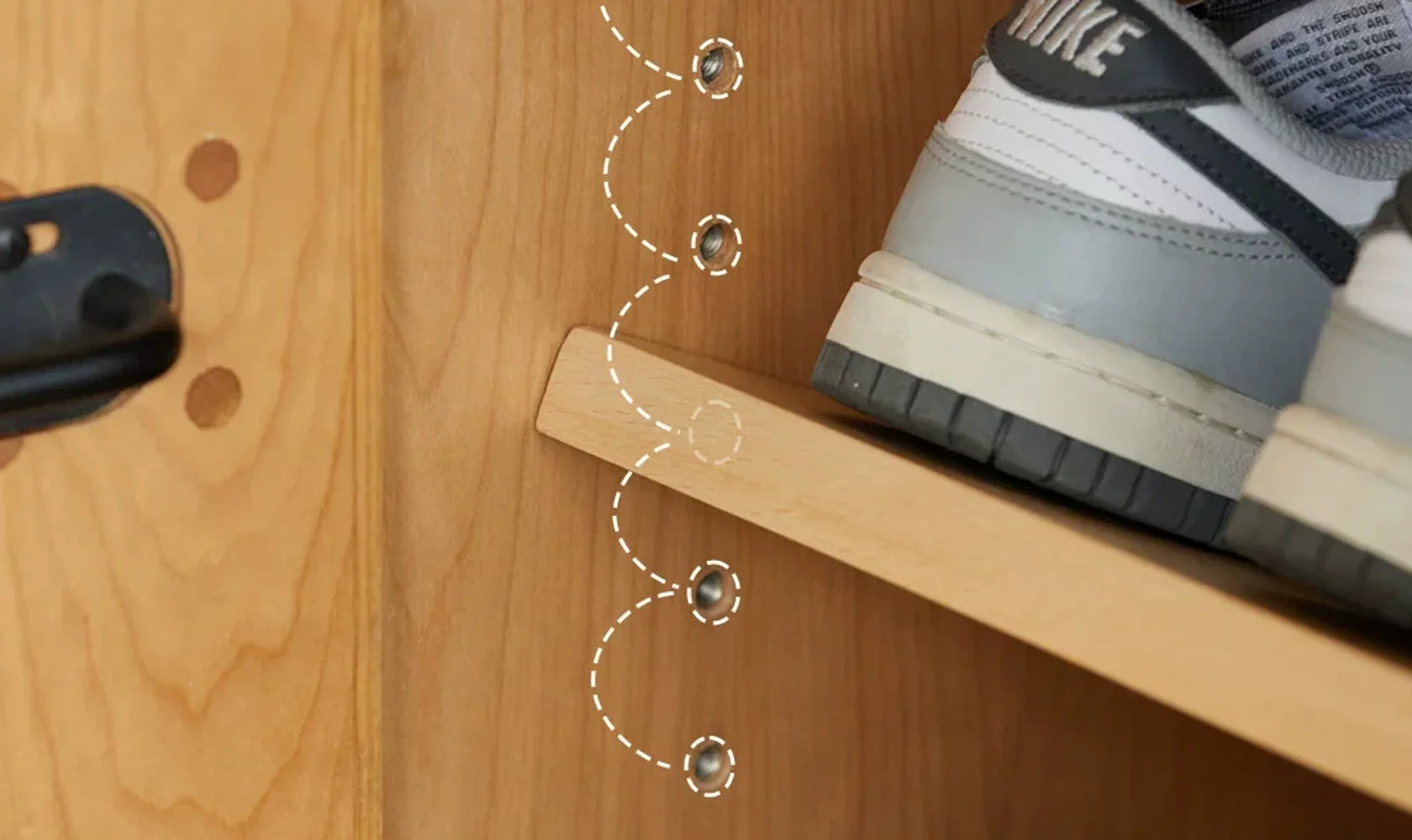 Coastal Slim Shoe Storage Cabinet