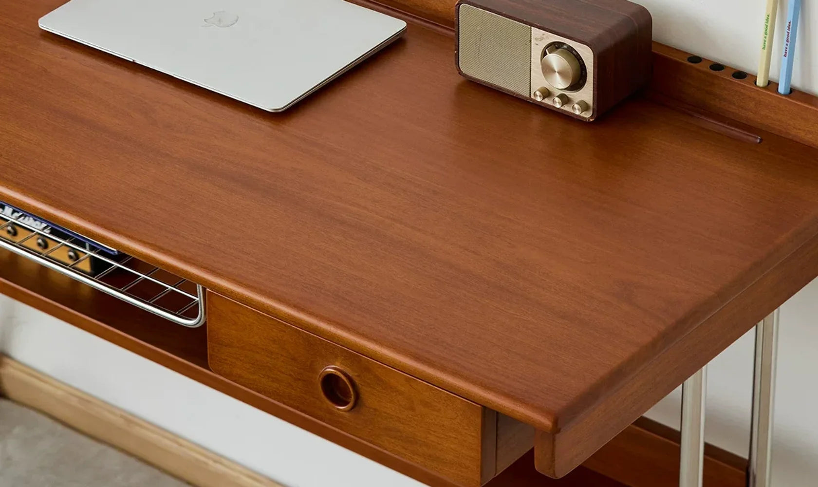 Santrell Solid Wood Vintage Writing Desk