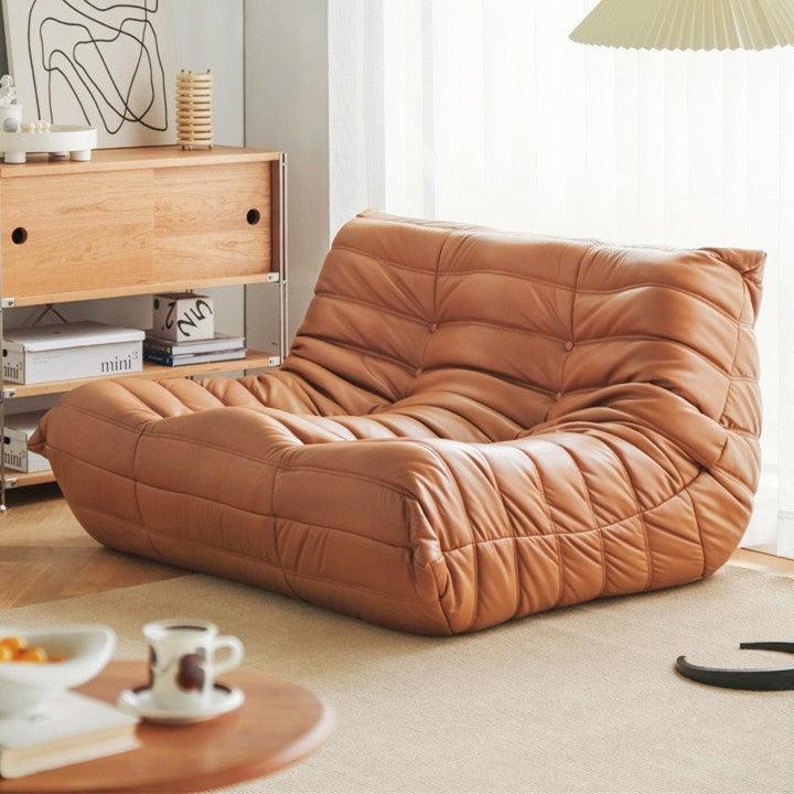 Kruska Designer Leather Sofa - Cozymatic Australia