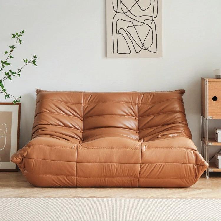 Kruska Designer Leather Sofa - Cozymatic Australia