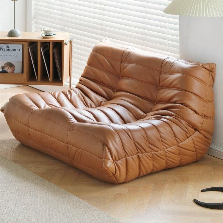 Kruska Designer Leather Sofa - Cozymatic Australia