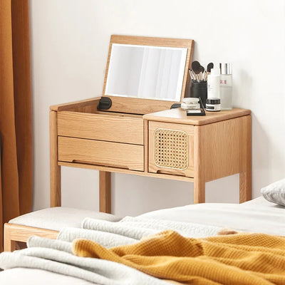 Freya Solid Wood Vanity Table & Stool
