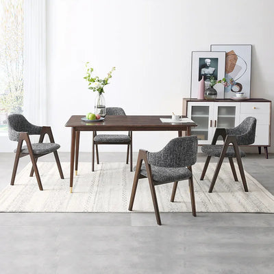 Poggibonsi Solid Wood Backrest Dining Chairs(Set of 2)