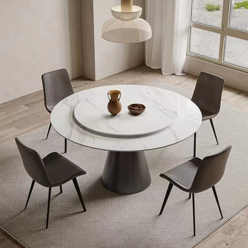 Astraea Round Dining Table With Lazy Susan
