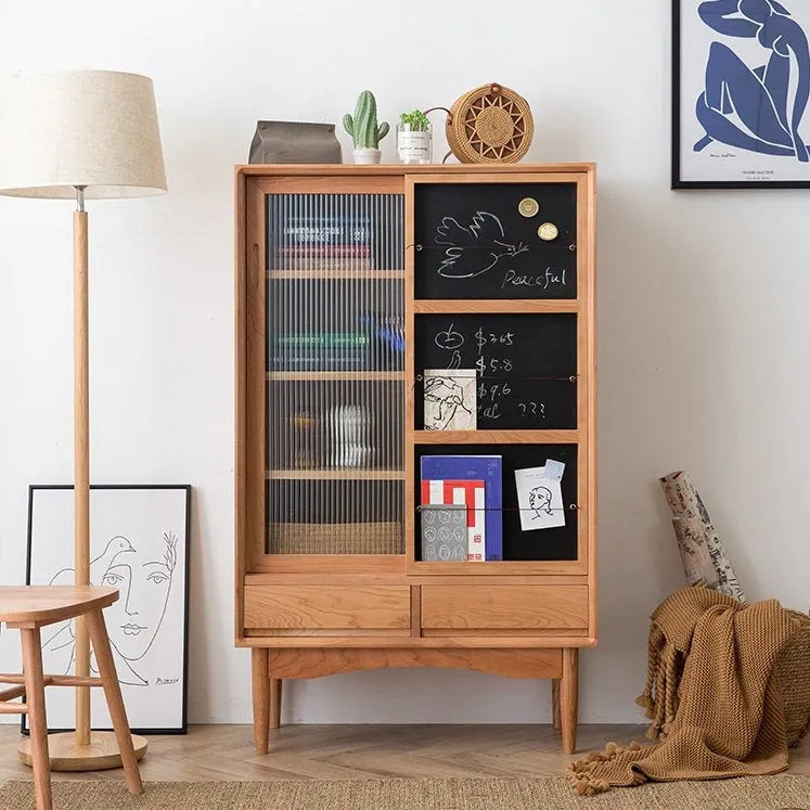 Skriva Wood Bookcase With Chalkboard