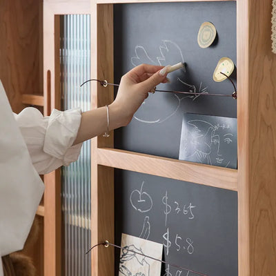 Skriva Wood Bookcase With Chalkboard