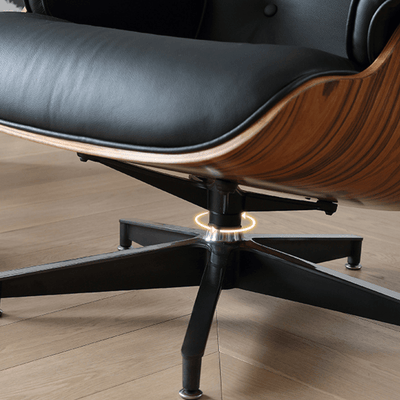 Lomas Leather Lounge Chair with Ottoman - Cozymatic Australia