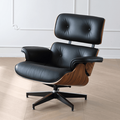 Lomas Leather Lounge Chair with Ottoman - Cozymatic Australia