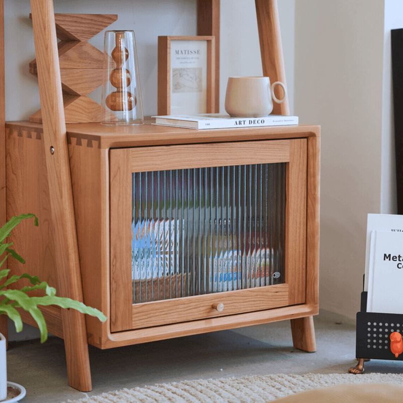 Namiko Wood Bookshelf With Storage - Cozymatic Australia